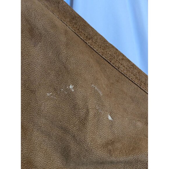 Pierce Arrow Vintage Bomber Jacket Real Leather Large Brown READ - Picture 7 of 8